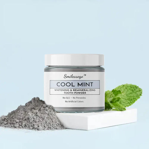 💧Smileasego™ Whitening Remineralizing Tooth Powder, Fluoride Free, Teeth Polish & Stain Remover