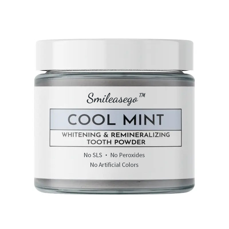 💧Smileasego™ Whitening Remineralizing Tooth Powder, Fluoride Free, Teeth Polish & Stain Remover