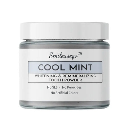 💧Smileasego™ Whitening Remineralizing Tooth Powder, Fluoride Free, Teeth Polish & Stain Remover